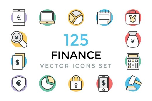 97金融矢量图标素材 125 Finance Vector