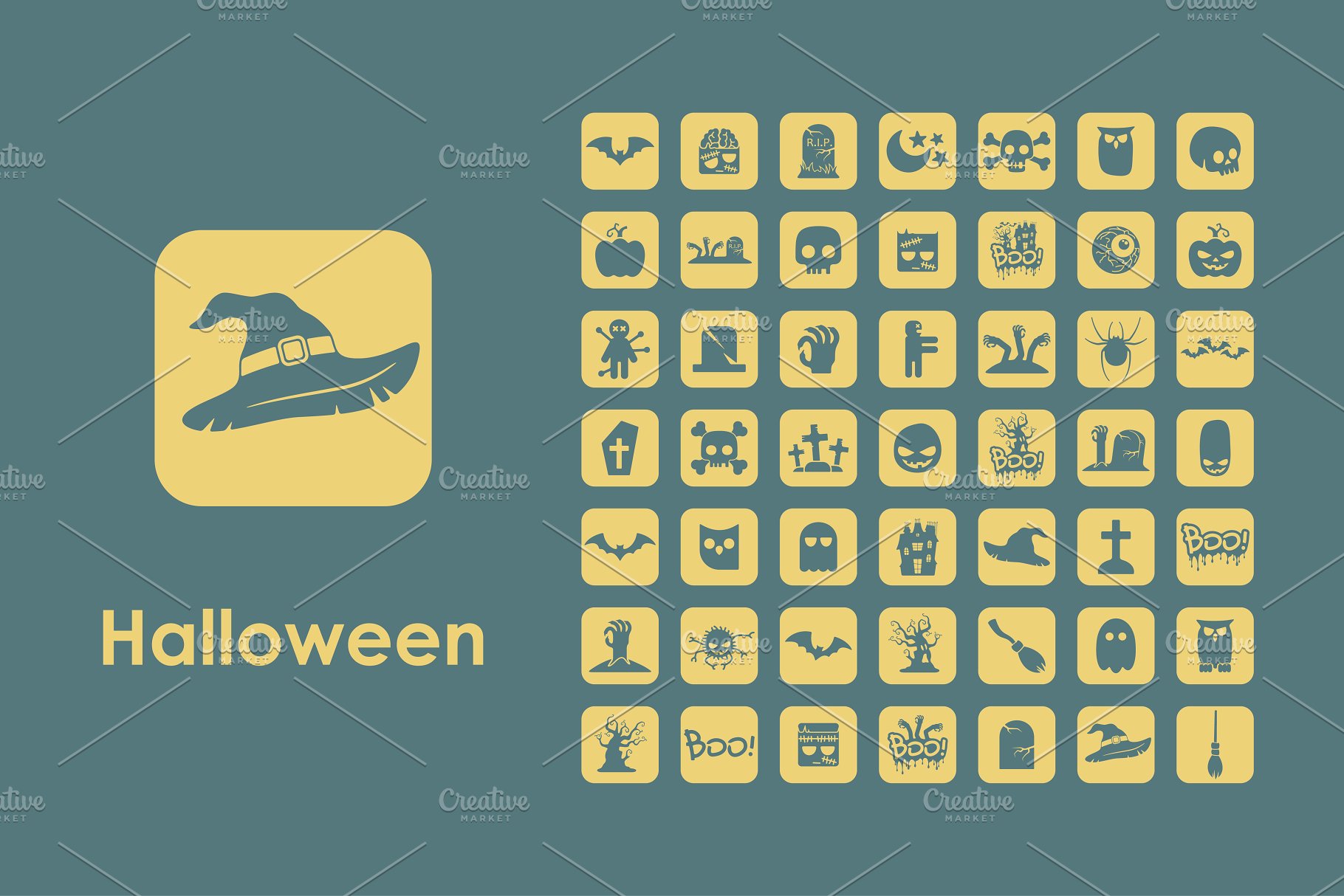万圣节矢量图标素材 Halloween icons #136