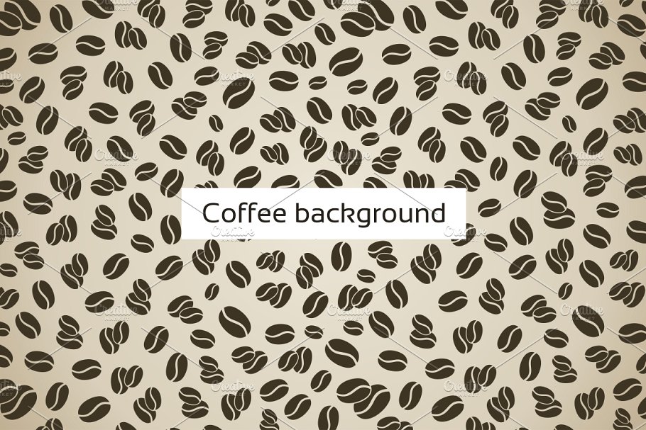 咖啡豆图形背景 Coffee background #135