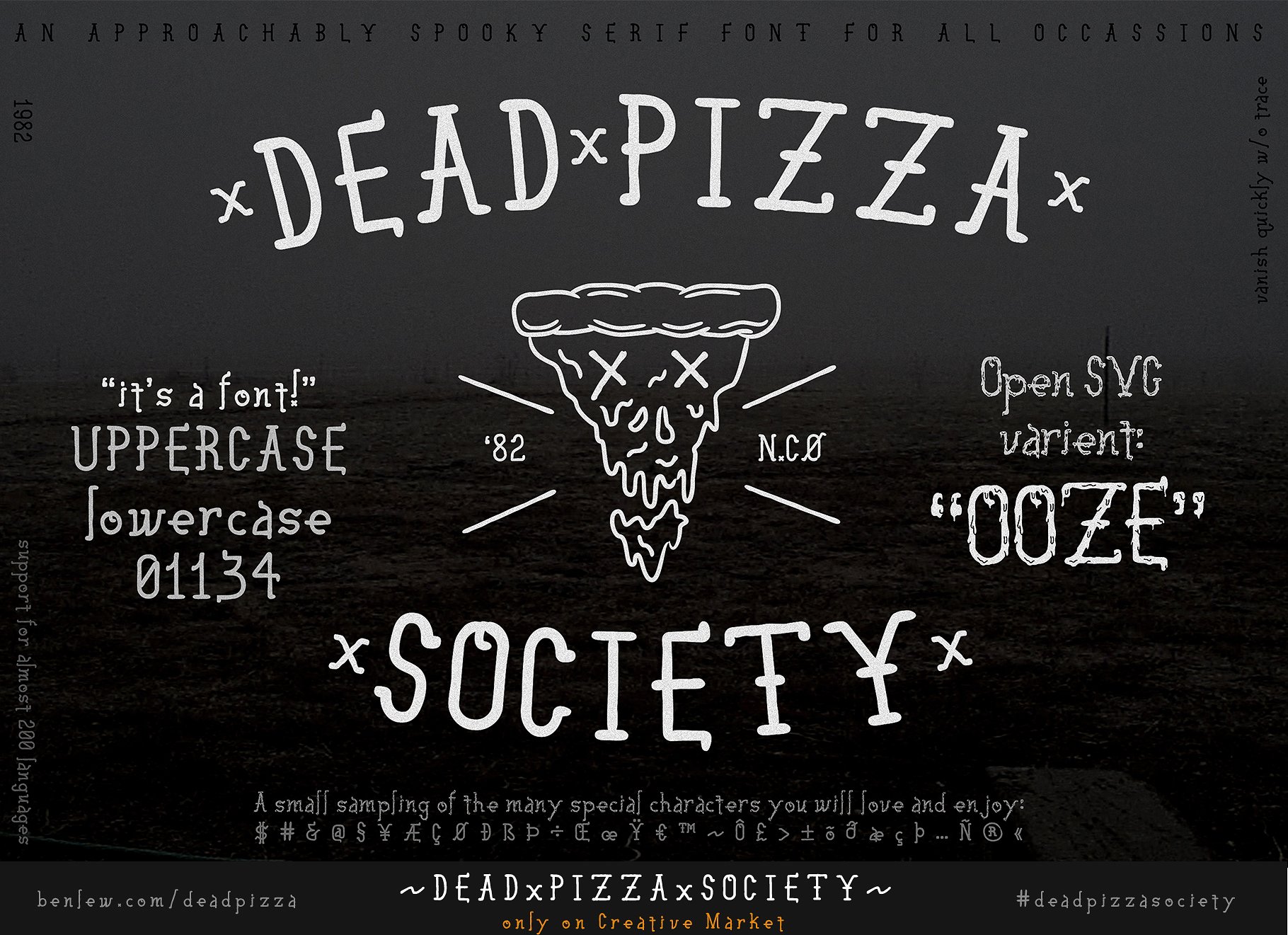 怀旧字体插画 Dead Pizza Society #294