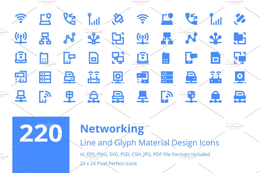 网络材料设计图标素材 220 Networking Mate