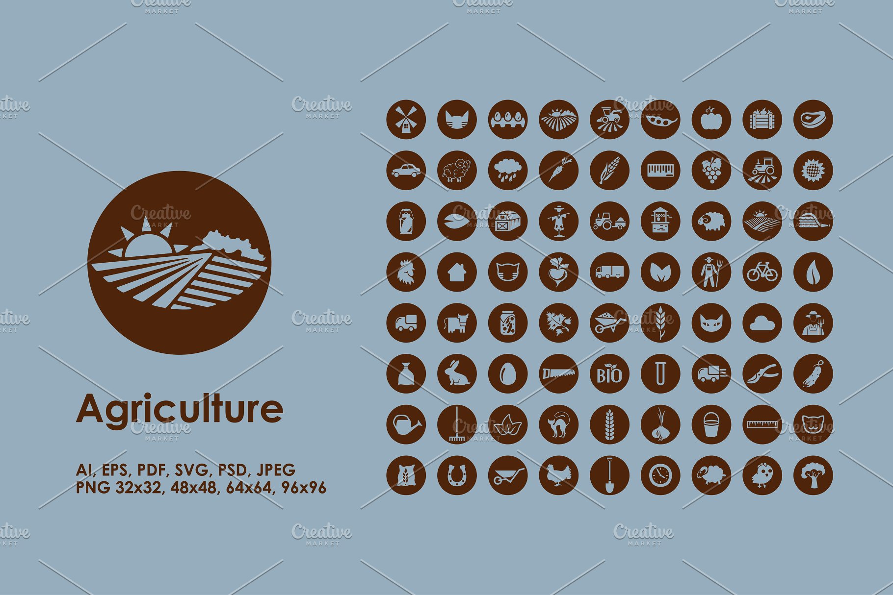 农业矢量图标下载 Agriculture icons #13