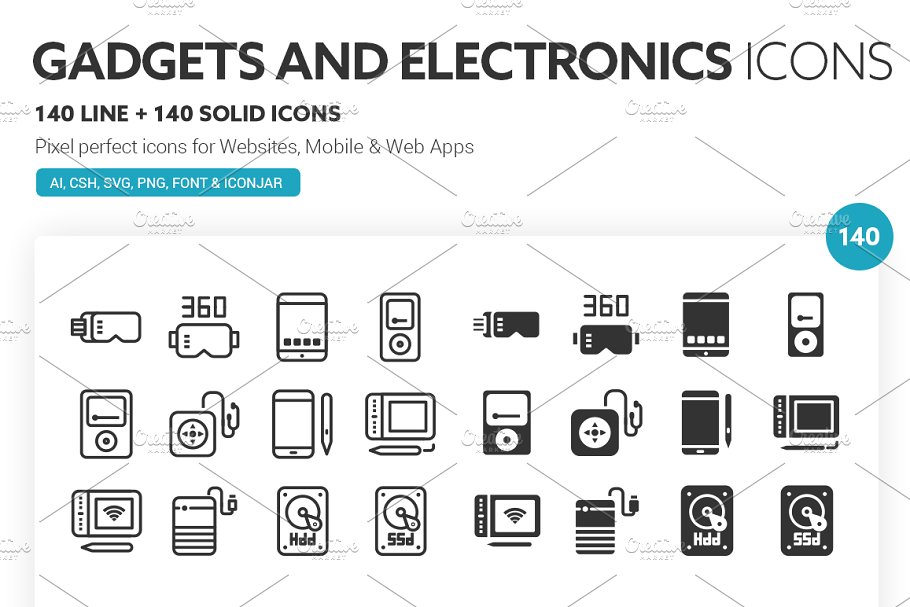 电子设备图标下载 Gadgets and Electroni