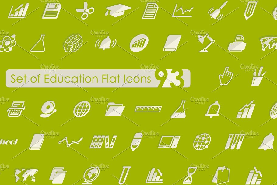 教育偶像系列图标下载 Set of education ic