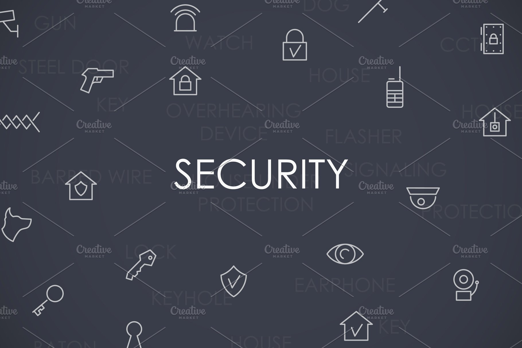 安全设备图标下载 Security thinline ico