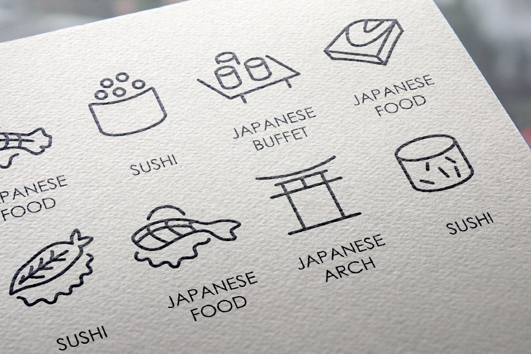美食寿司矢量图标下载 Sushi thinline icon