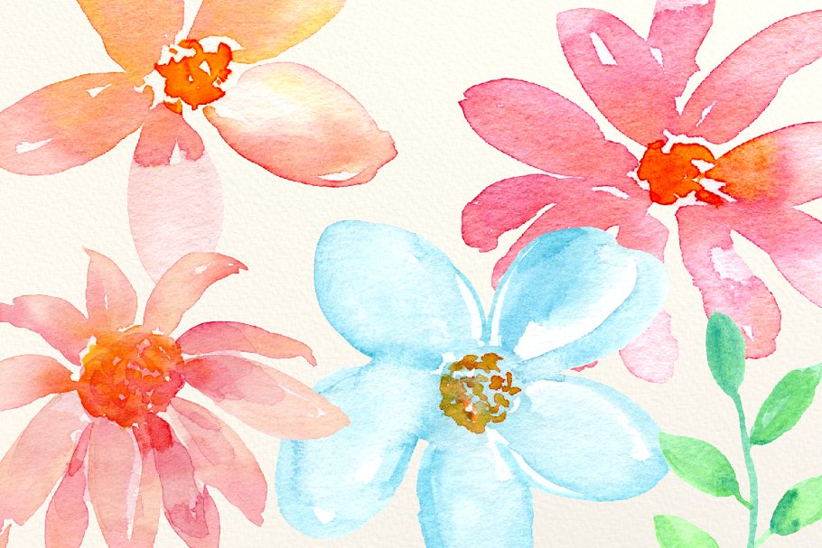 欢快的水彩插画 Watercolor Cheerful Da