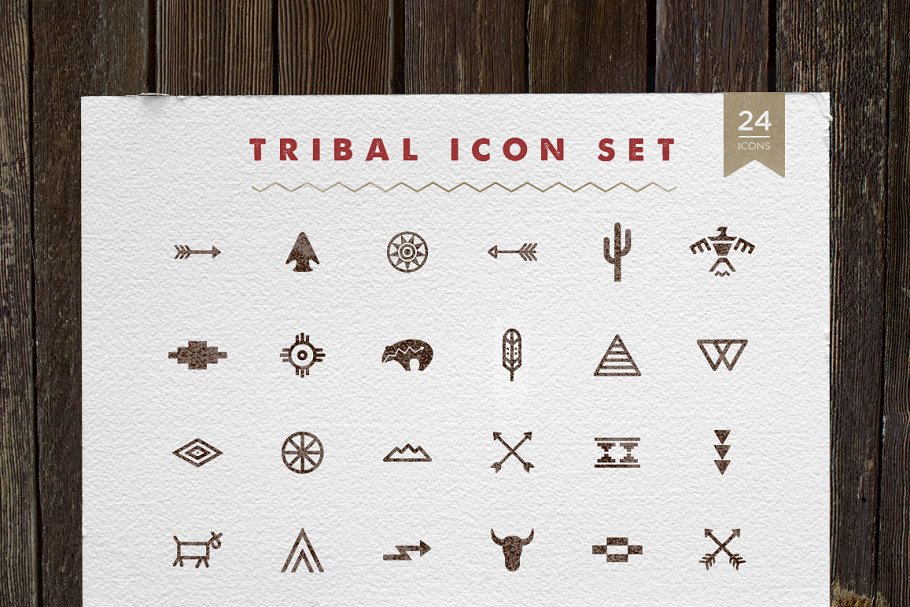 美国部落图标 Tribal Icon Set – Nativ