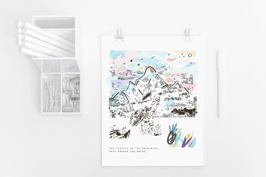 山的海报插画 Mountain Posters #14081