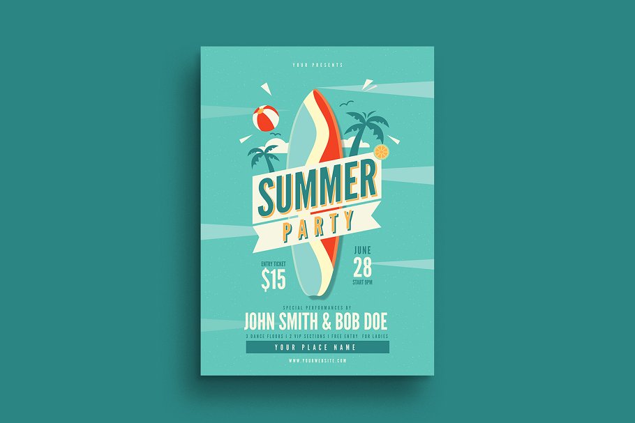 夏季海报设计 Summer Party Flyer #131