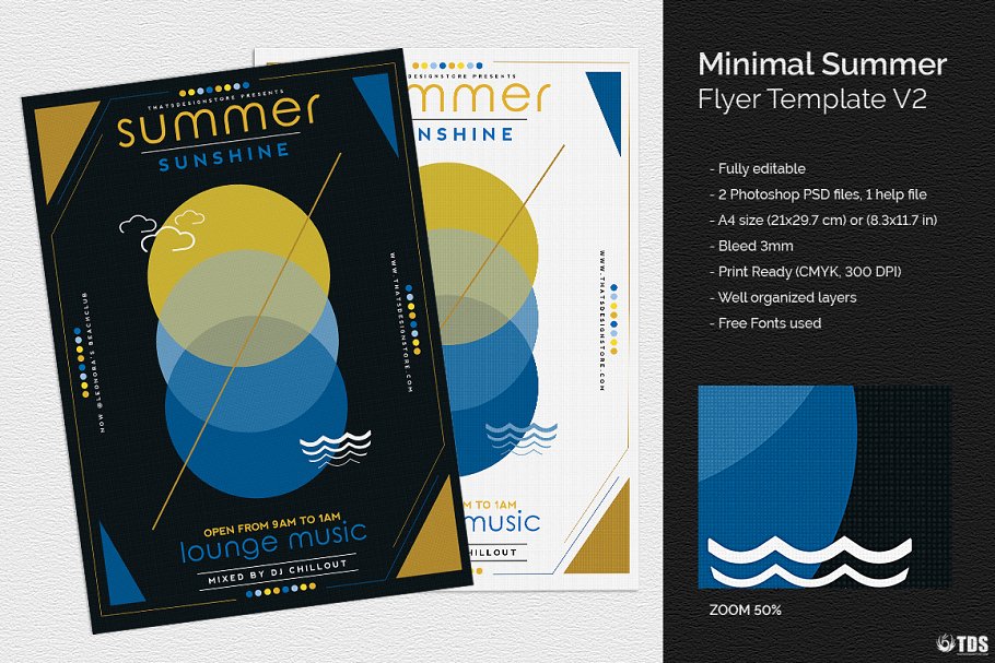 极简主义海报设计模板 Minimal Summer Flye