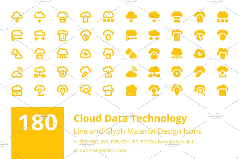 云数据技术图标下载 180 Cloud Data Techn