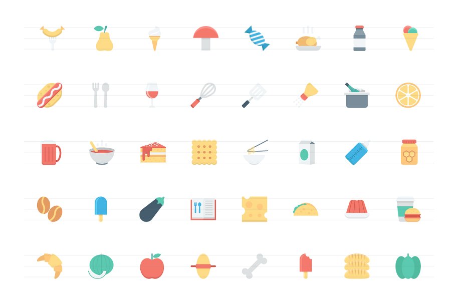 美食图标下载 184 Flat Food Icons #92