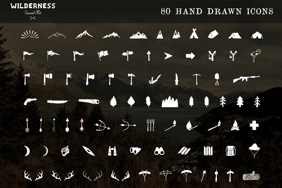 手绘矢量图标下载 80 Hand Drawn Icons E