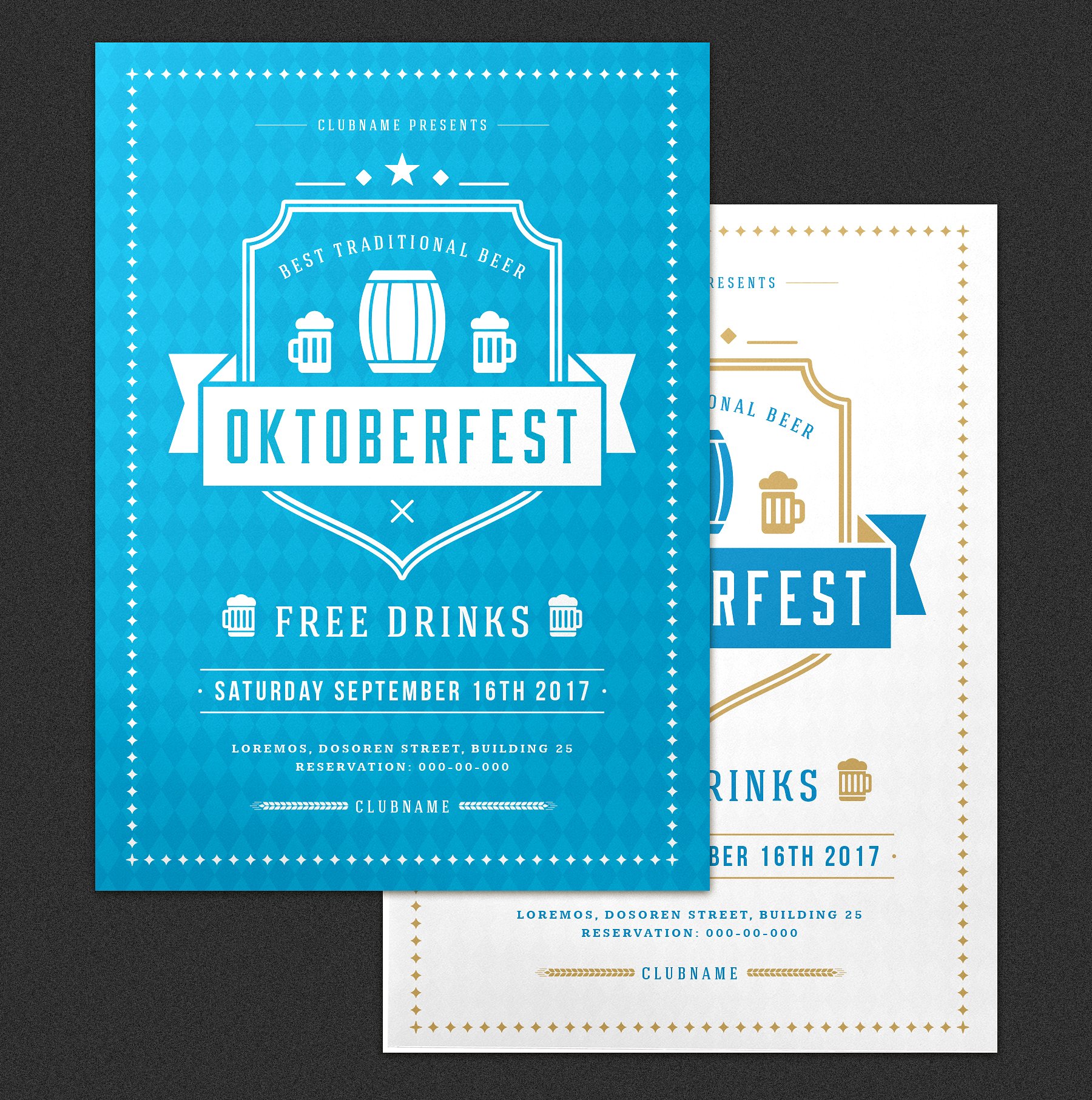 啤酒节宣传单模板 Oktoberfest Flyer Tem