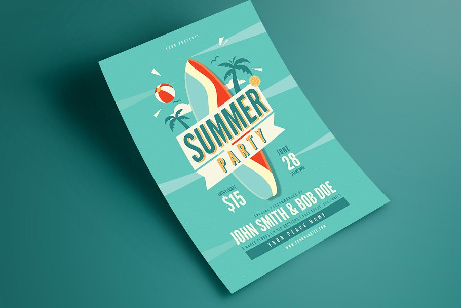 夏季海报设计 Summer Party Flyer #131