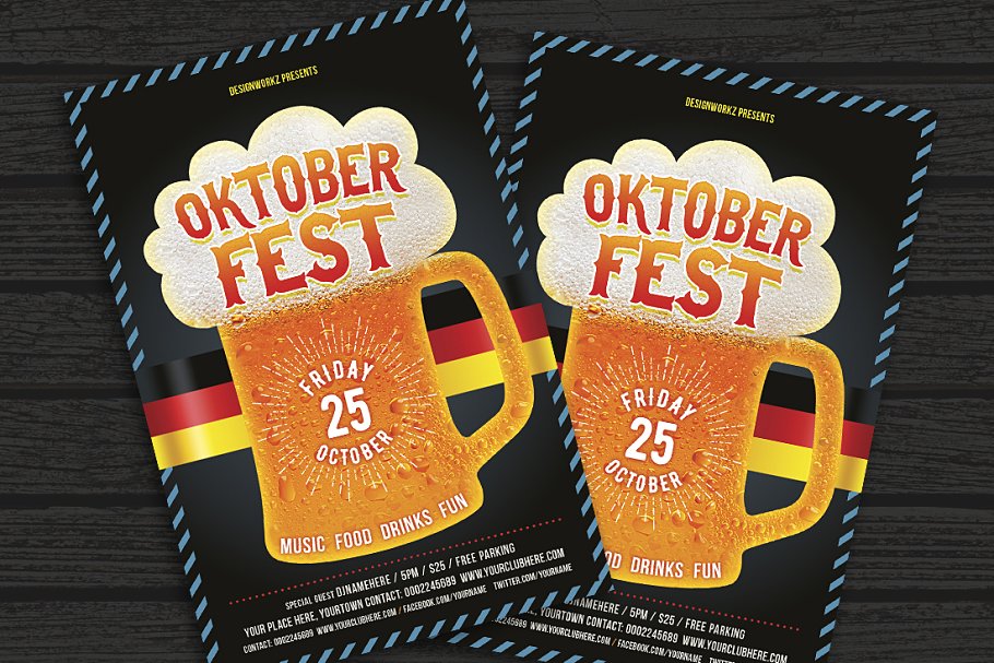 啤酒节传单设计 Oktoberfest Flyer #130