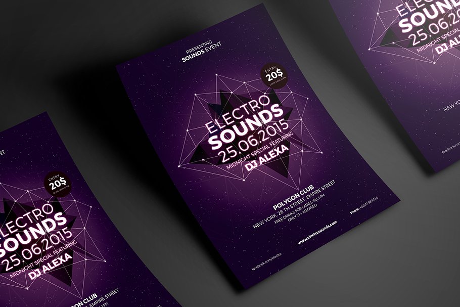 电子音乐传单设计 Electro Sound Flyer #