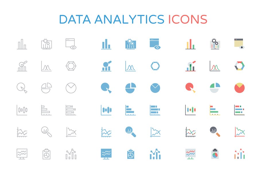 数据分析图表图标设计 Data Analytics Icon