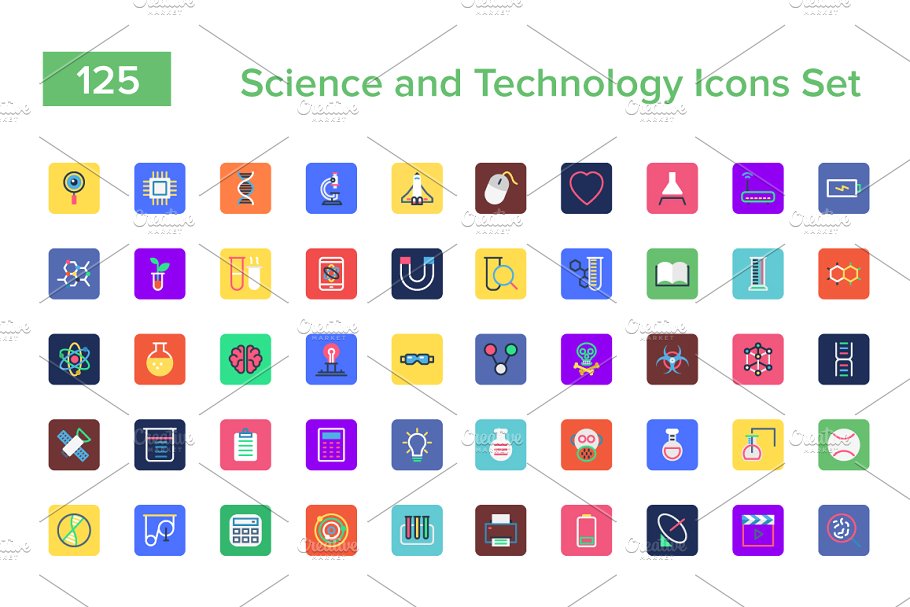 科技图标素材 125 Science and Technol