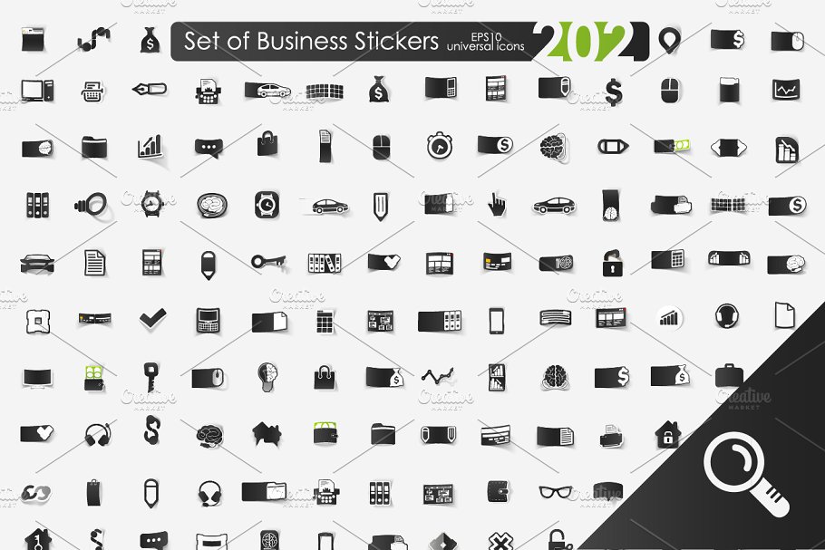 商业矢量图标素材 202 BUSINESS stickers