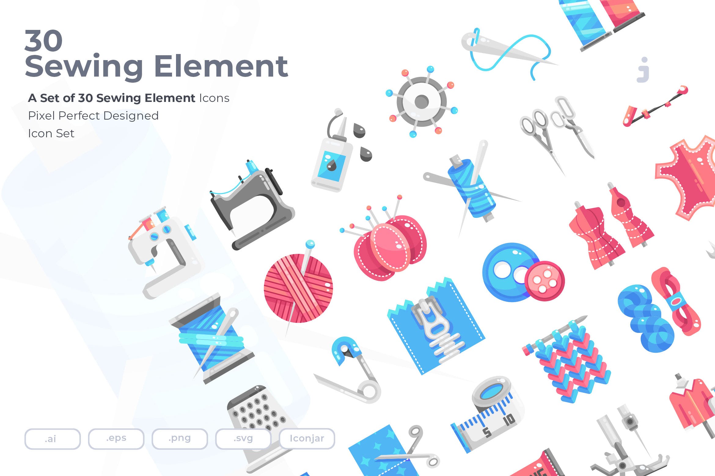 缝纫元素图标素材矢量图标sewing-element-ico