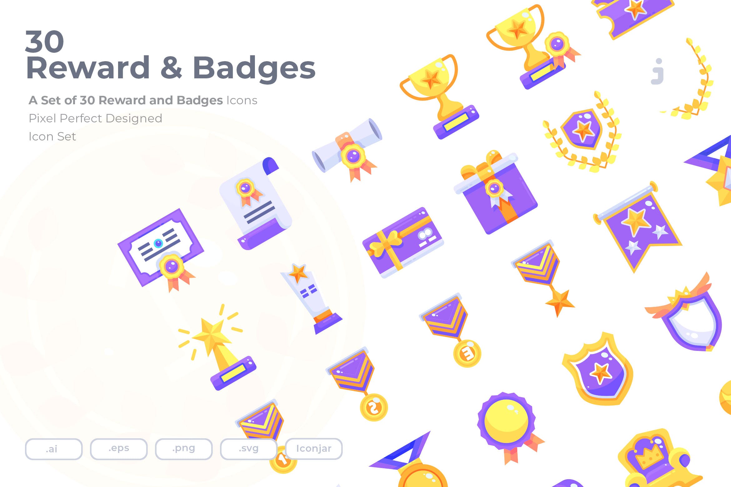 奖杯奖励图标素材矢量图标reward-badges-icon