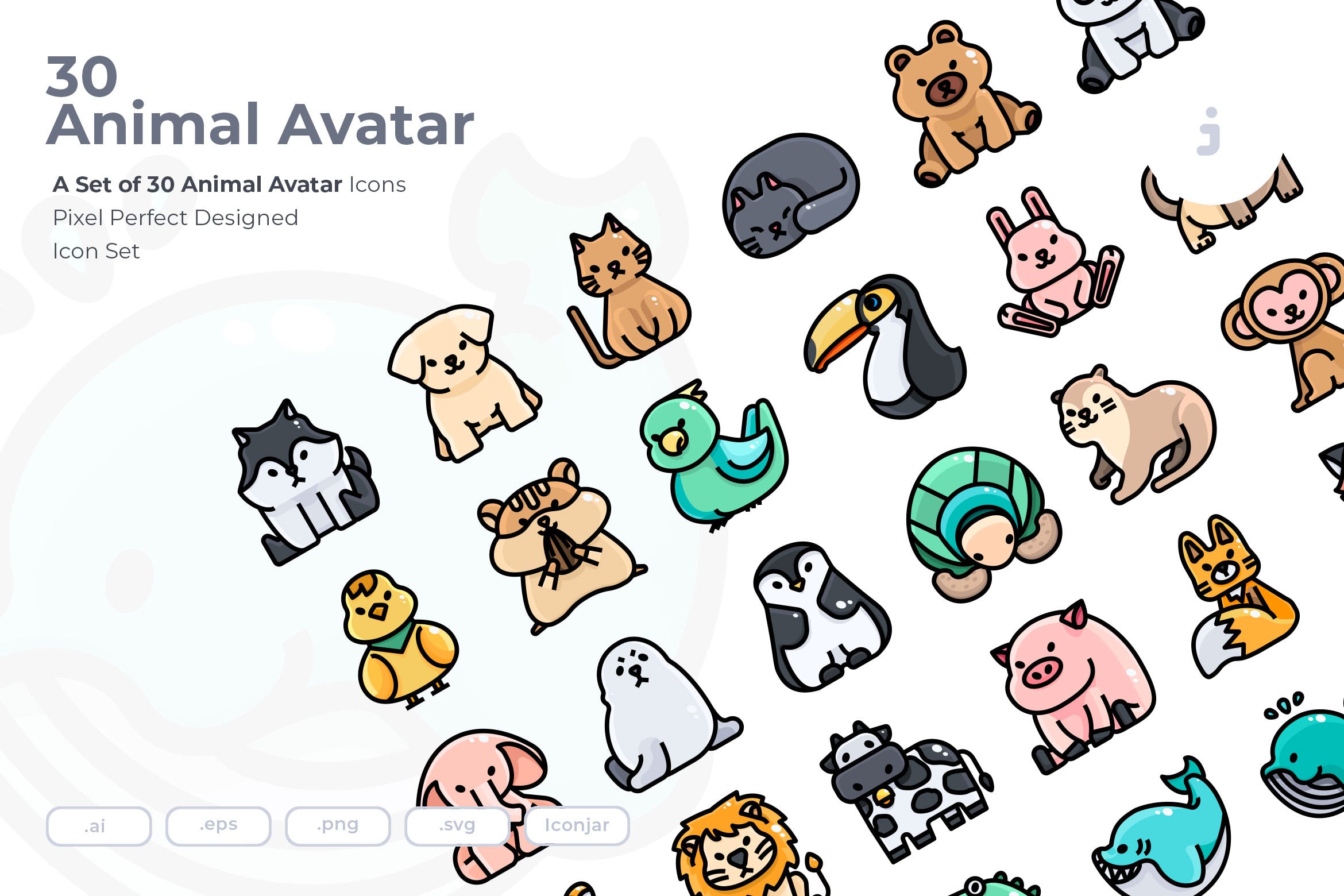 avatar虚拟形象动图标素材矢量图标animal-avat
