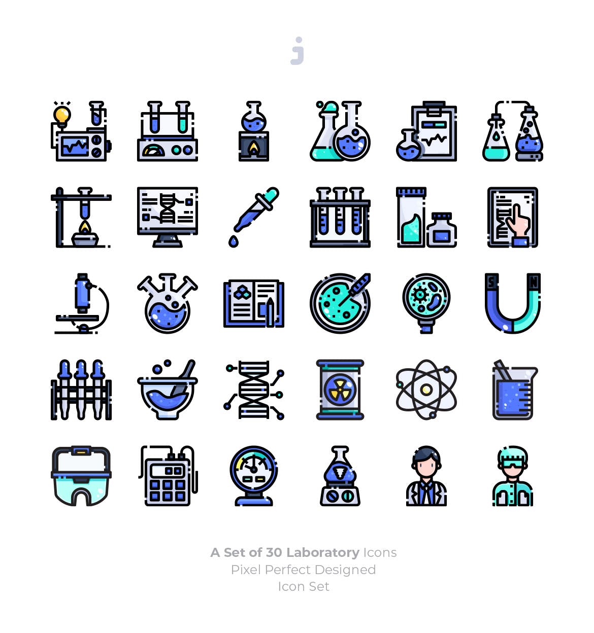 实验室元素图标套装图标素材laboratory-icons
