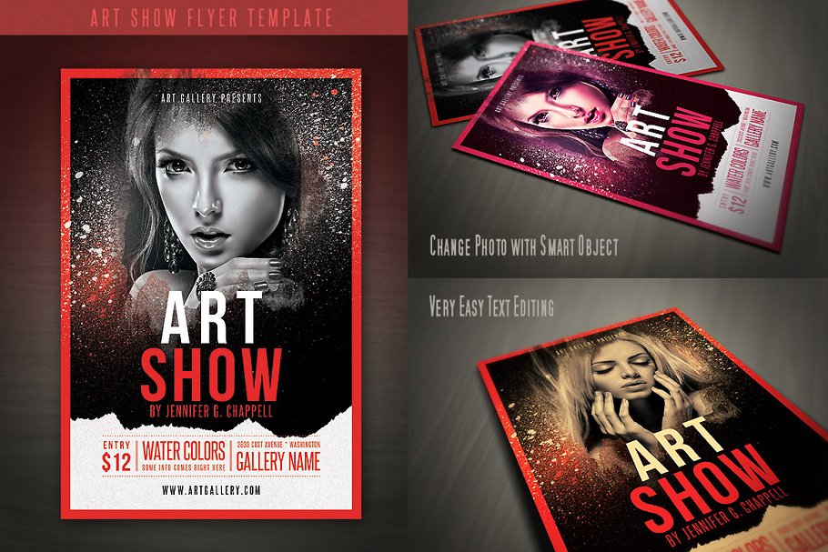 艺术展宣传单模板 Art Show Flyer Templa
