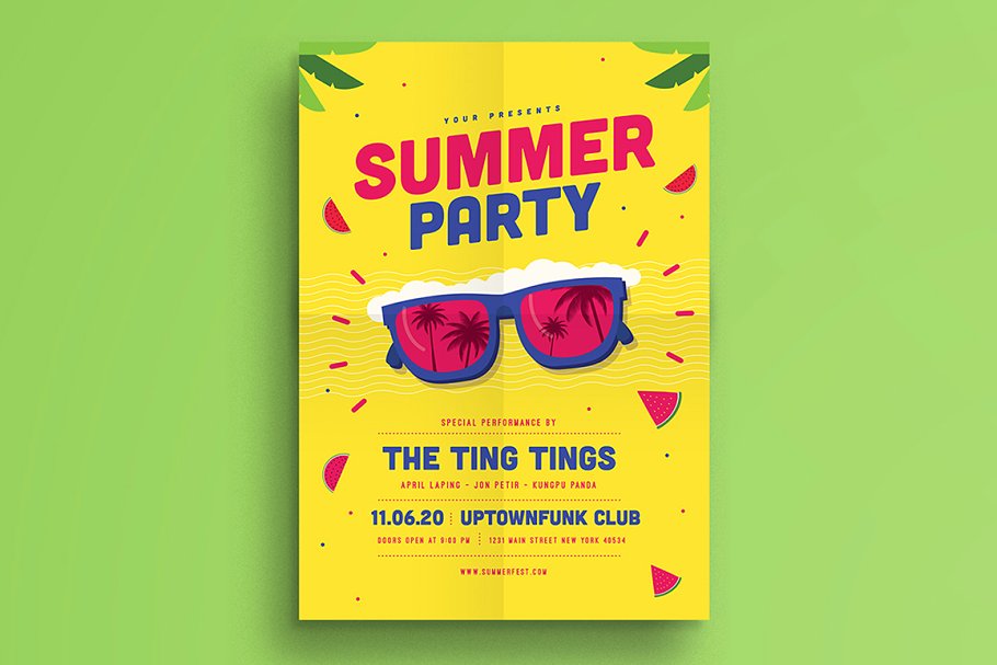 夏季海报设计模板 Summer Event Flyer #1