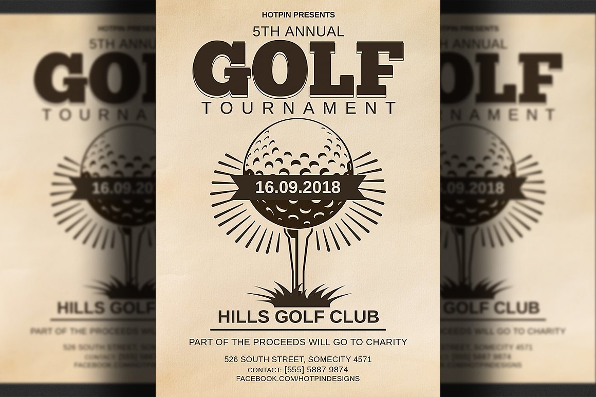 经典高尔夫海报制作 Golf Tournament Flye
