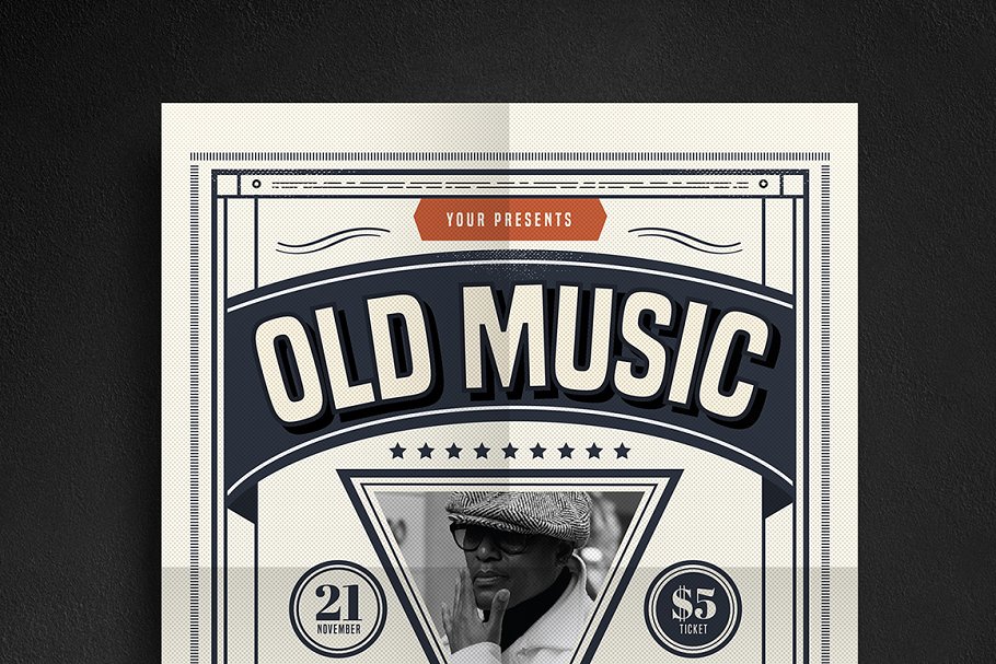 复古人物音乐海报设计 Old Music Flyer #89