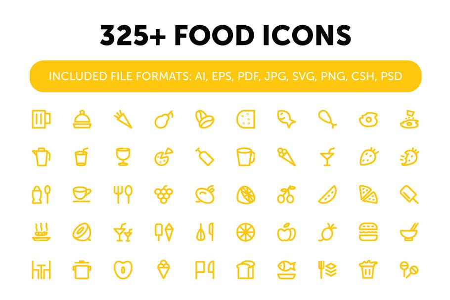 食物图标素材 325  Food Icons #139447