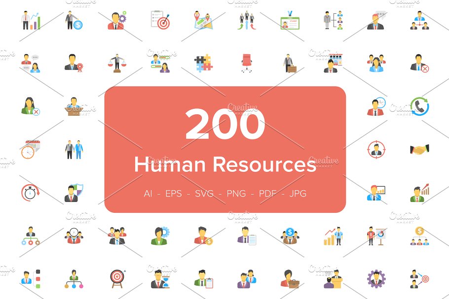 人力资源矢量图表大全 200 Human Resource