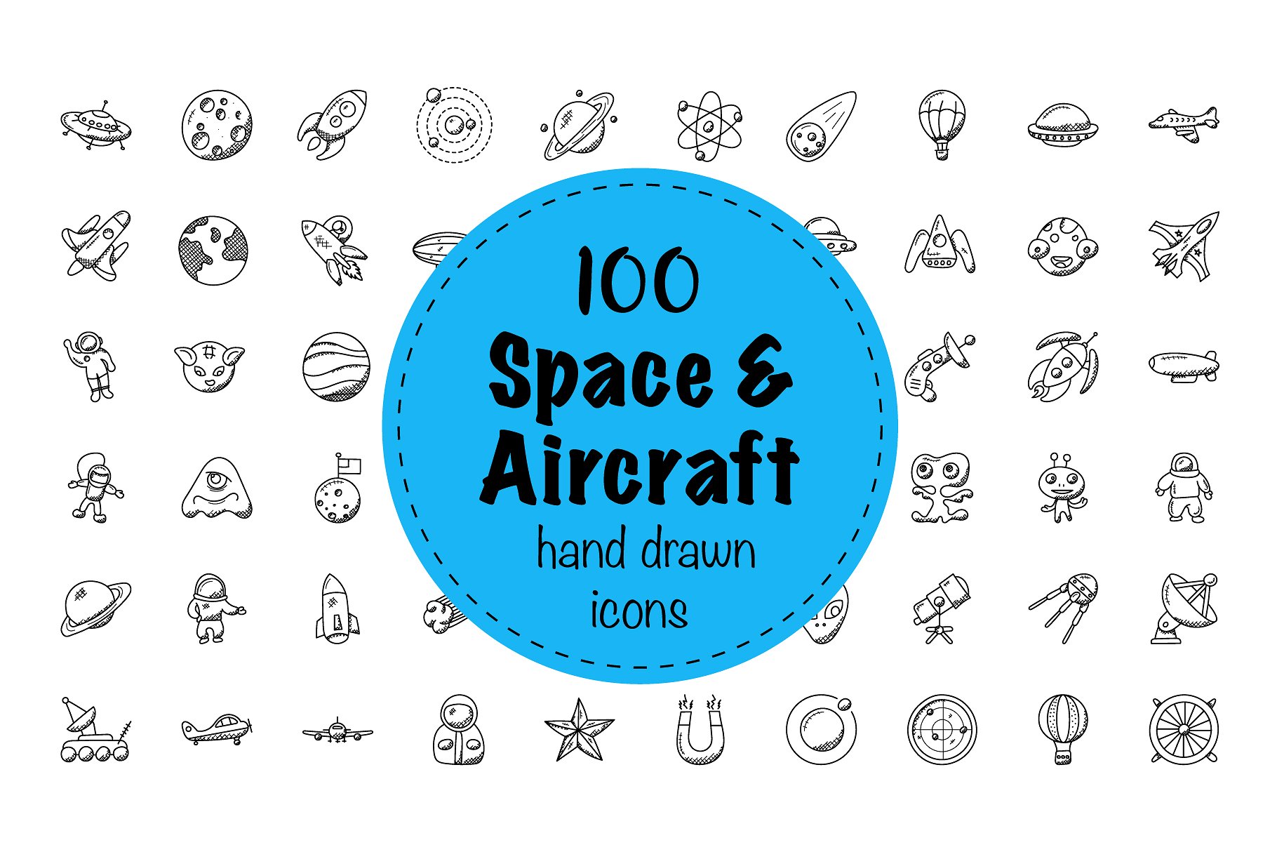宇宙飞船图标素材 100 Space And Aircraf