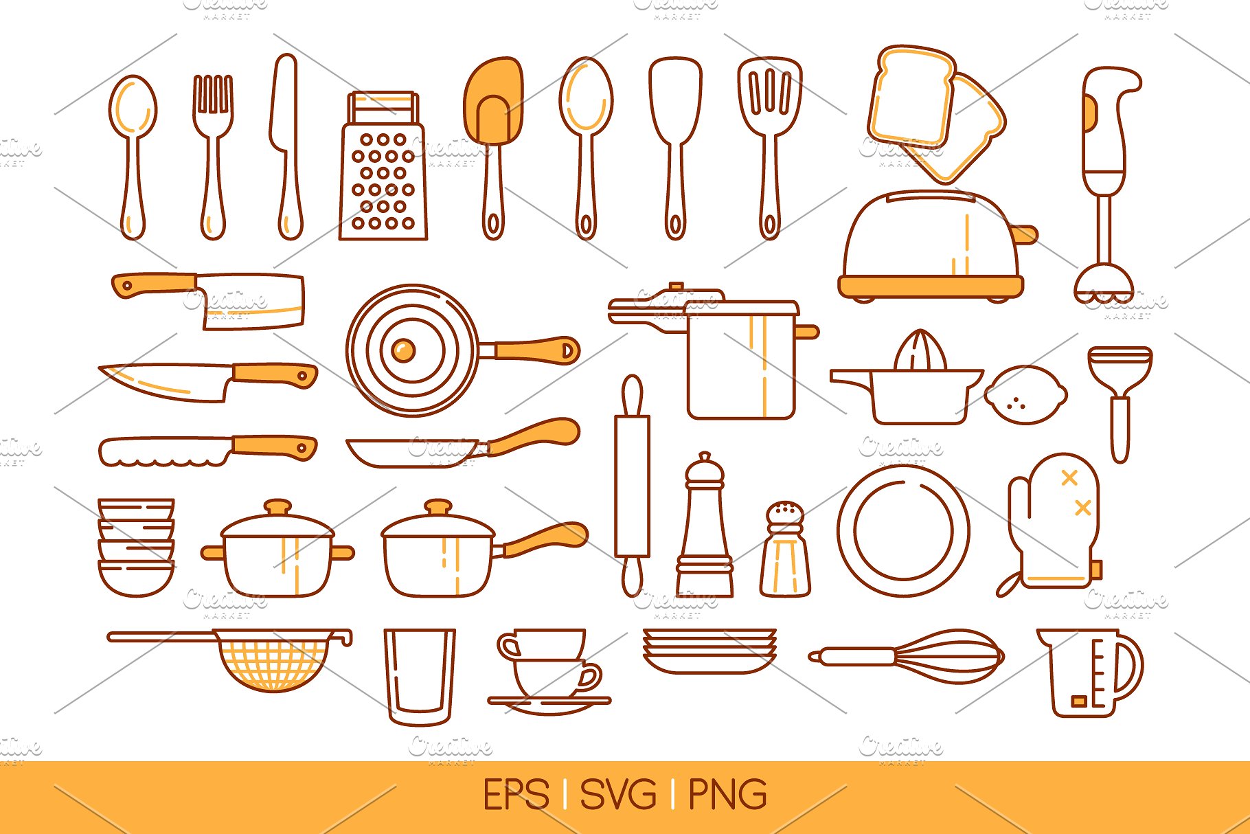 矢量厨房设备图标 33 vector kitchenware
