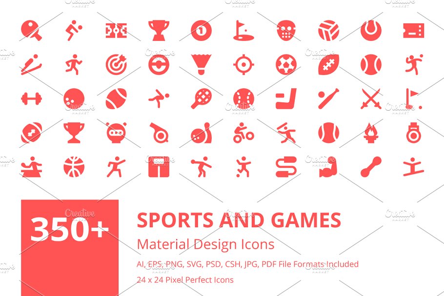 350 运动和游戏材料图标 Sports and Games