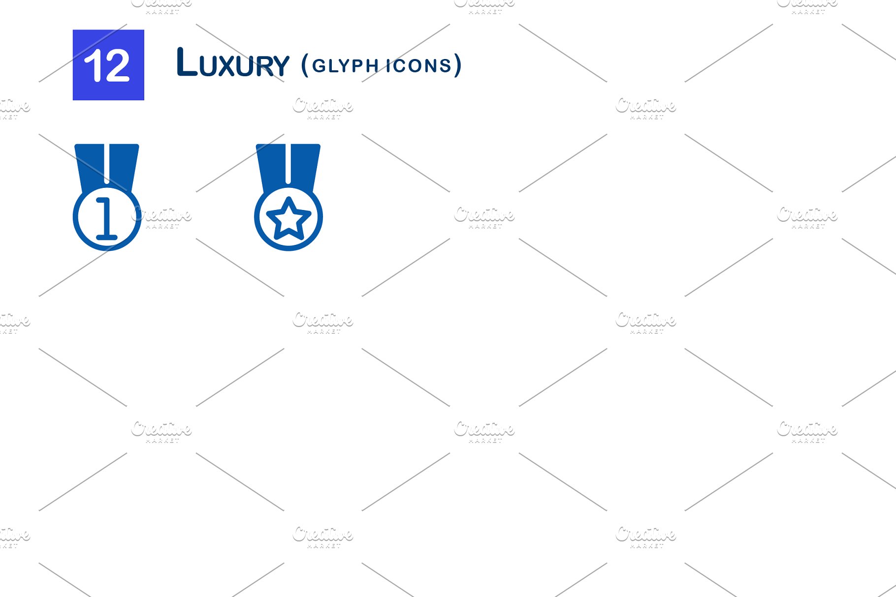 奢华矢量图标素材 12 Luxury Glyph Icons