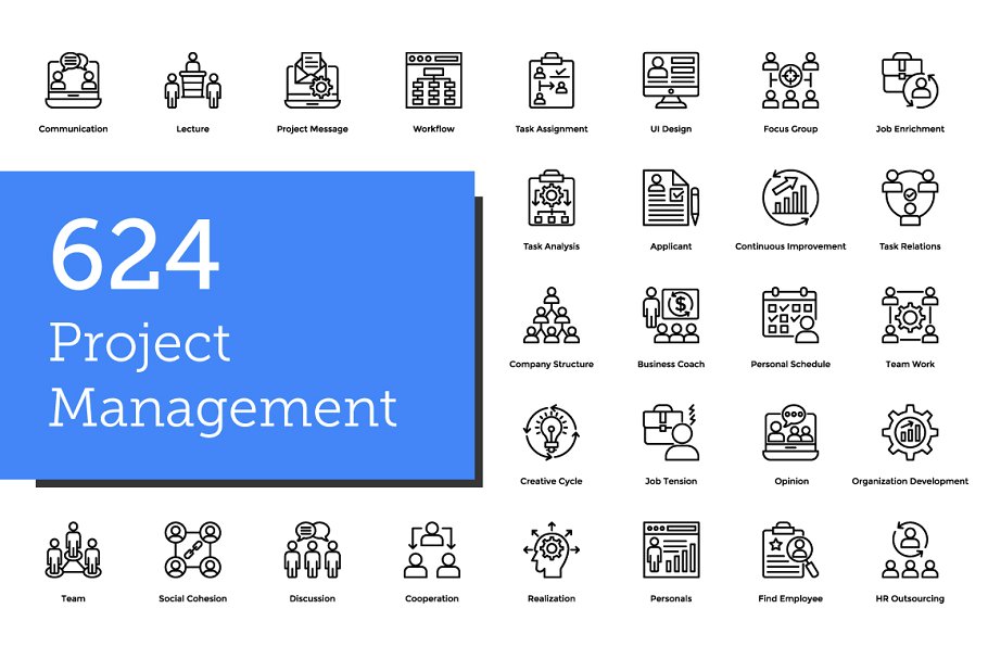项目管理图标 624 Project Management