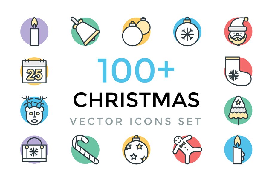 圣诞矢量图标 100  Christmas Vector I
