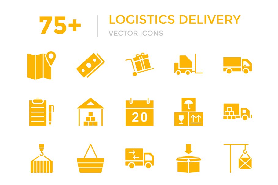 物流配送矢量图标 75  Logistics Deliver