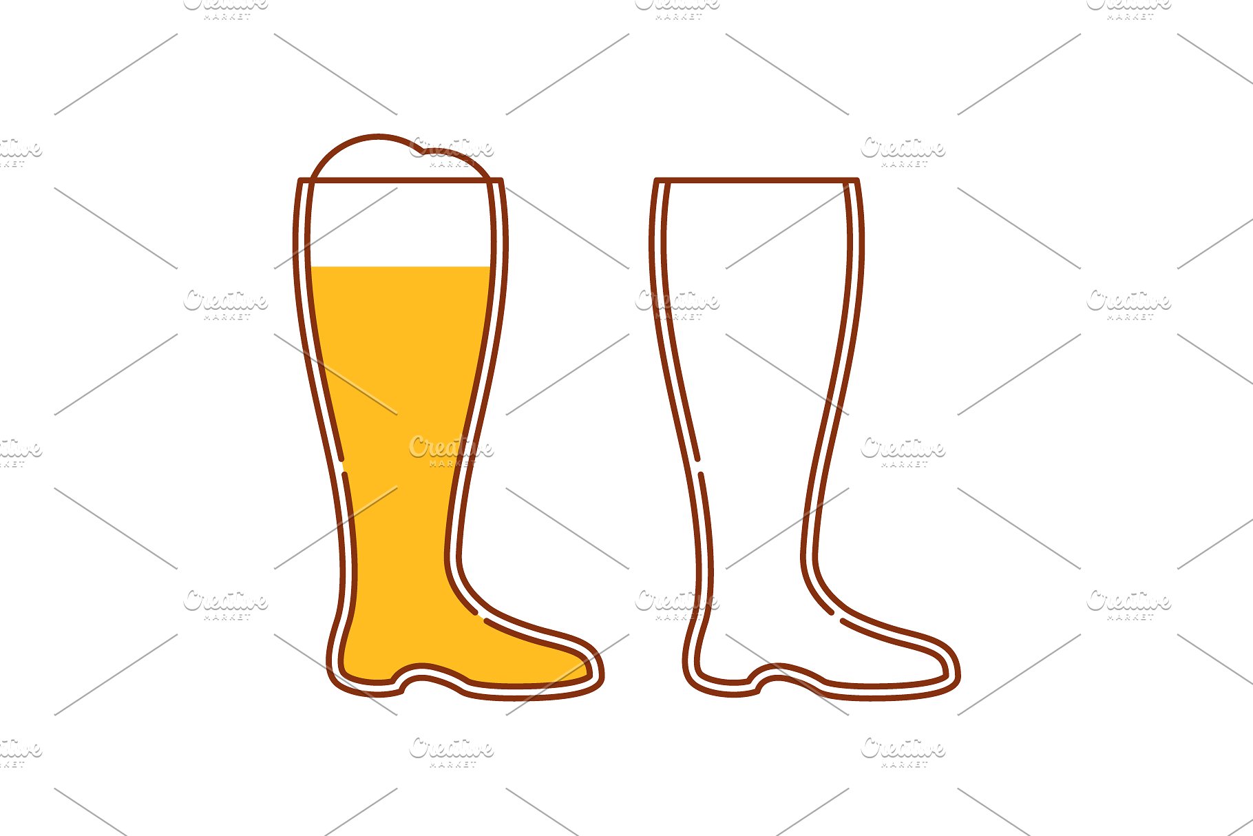 啤酒图标及标志 Beer icons and logos v