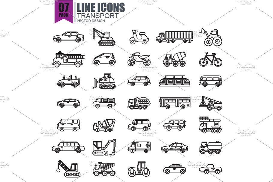 线型网页图标素材 Line Web Icons #13834