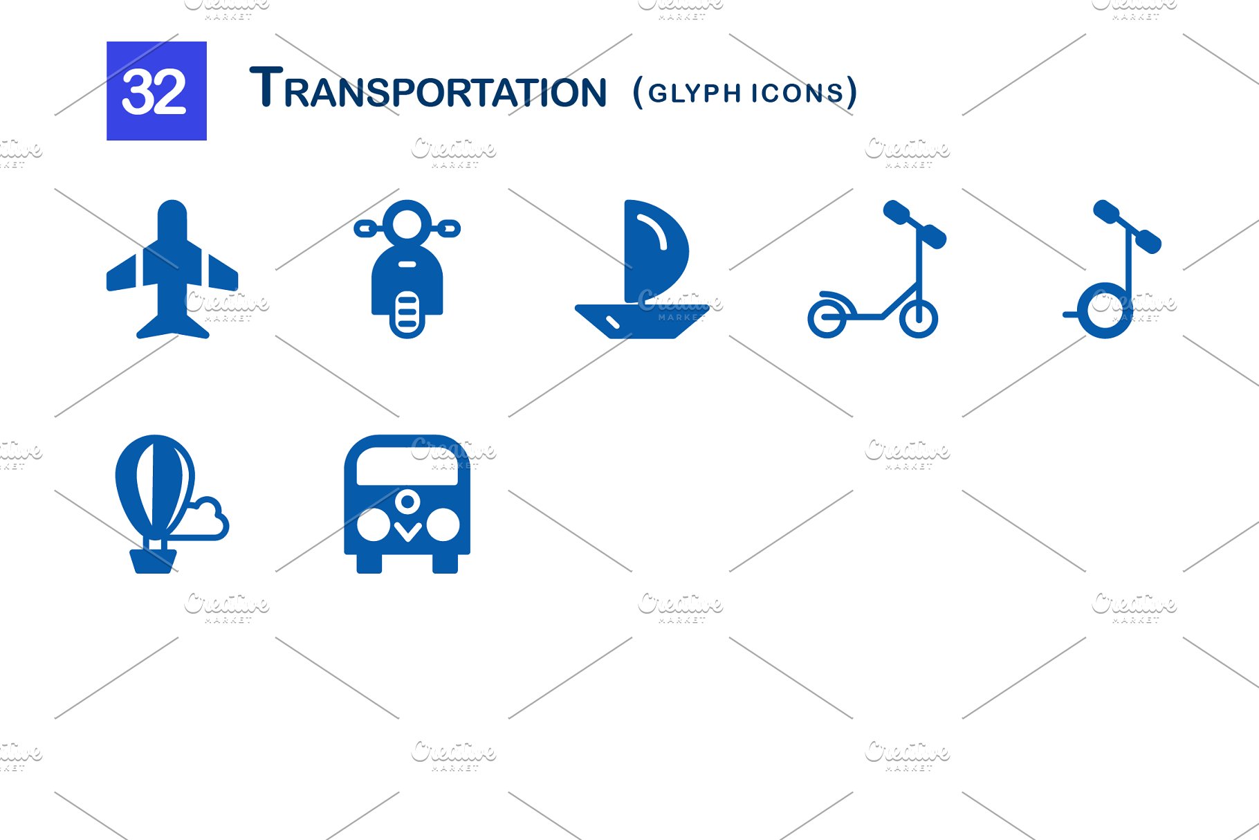 交通app图标素材 32 Transportation Gl