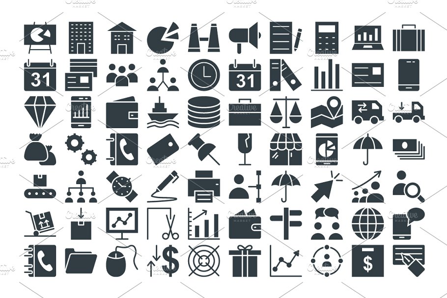 交易矢量图标 75 Trade Vector Icons