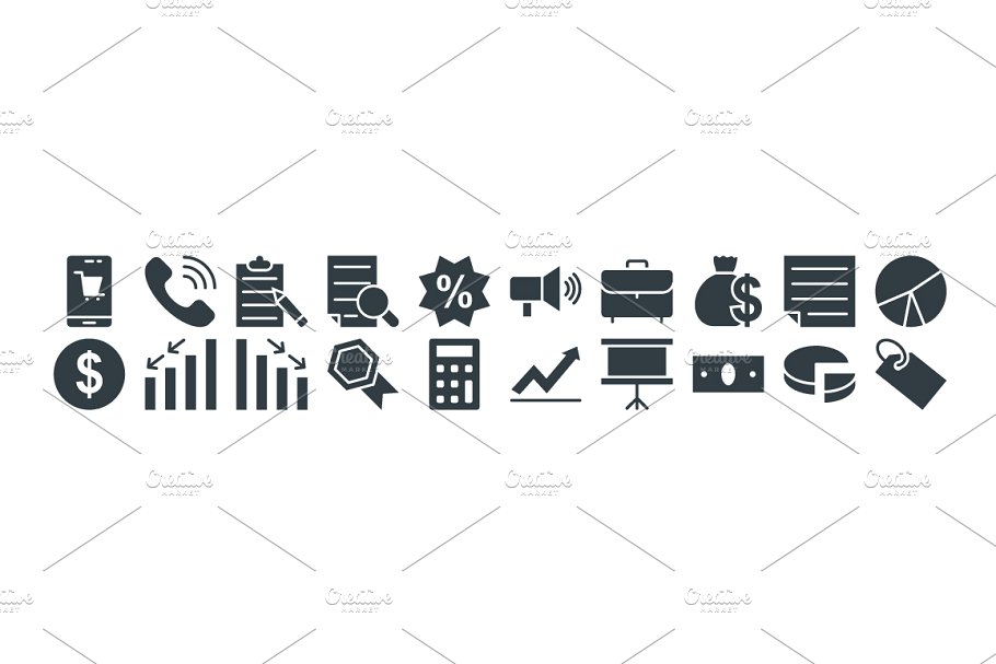 交易矢量图标 75 Trade Vector Icons