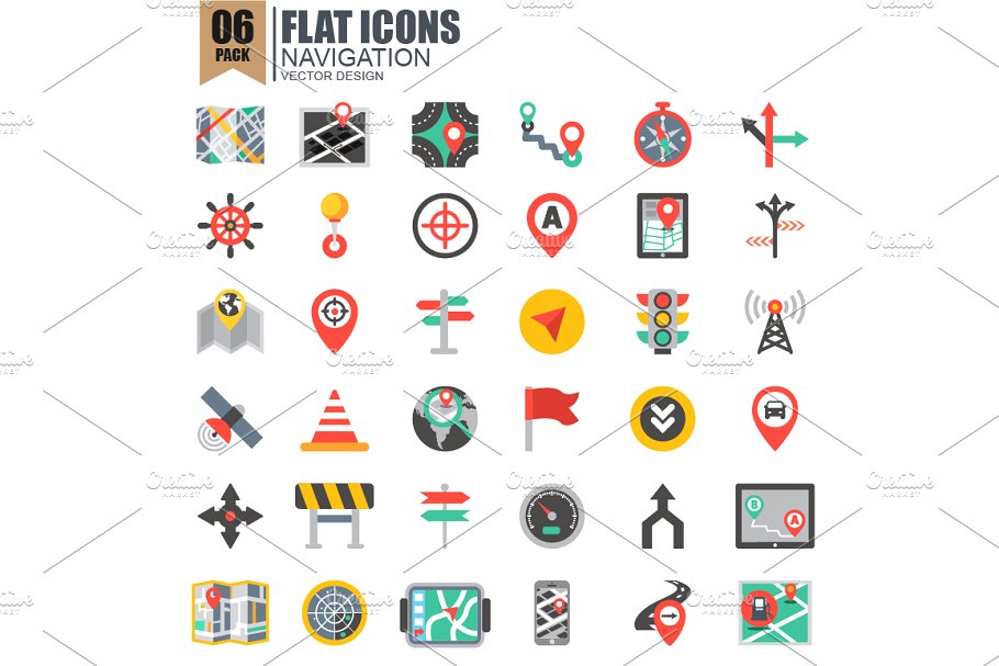 扁平化网站图标 Flat Website Icons #13