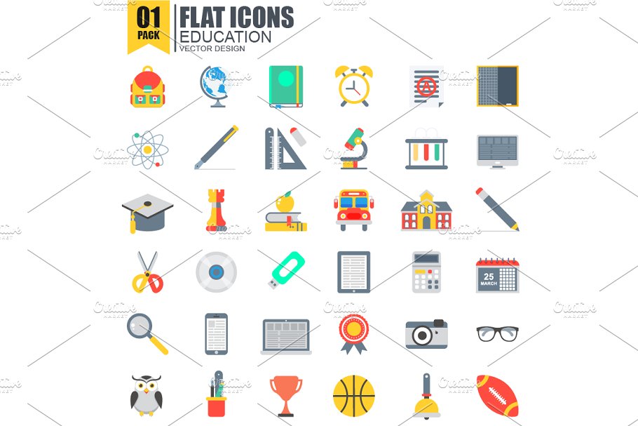 扁平化网站图标 Flat Website Icons #13