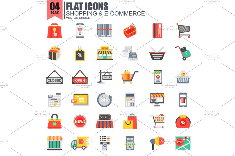 扁平化网站图标 Flat Website Icons #13